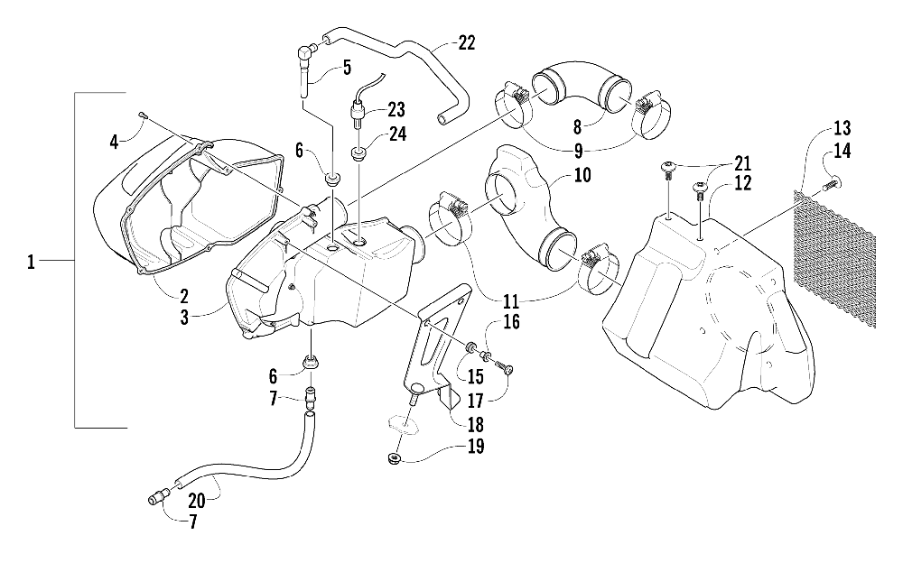 Air silencer assembly