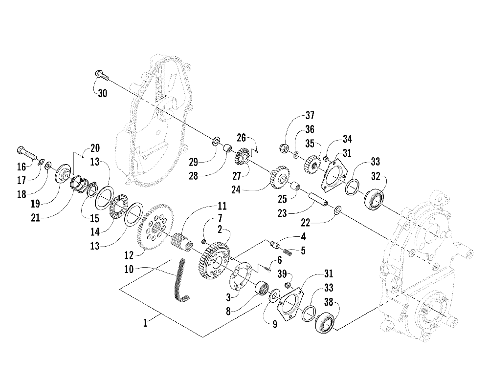 Drive_reverse dropcase assembly