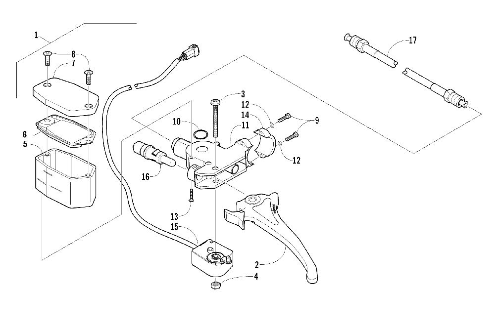 Hydraulic brake control assembly