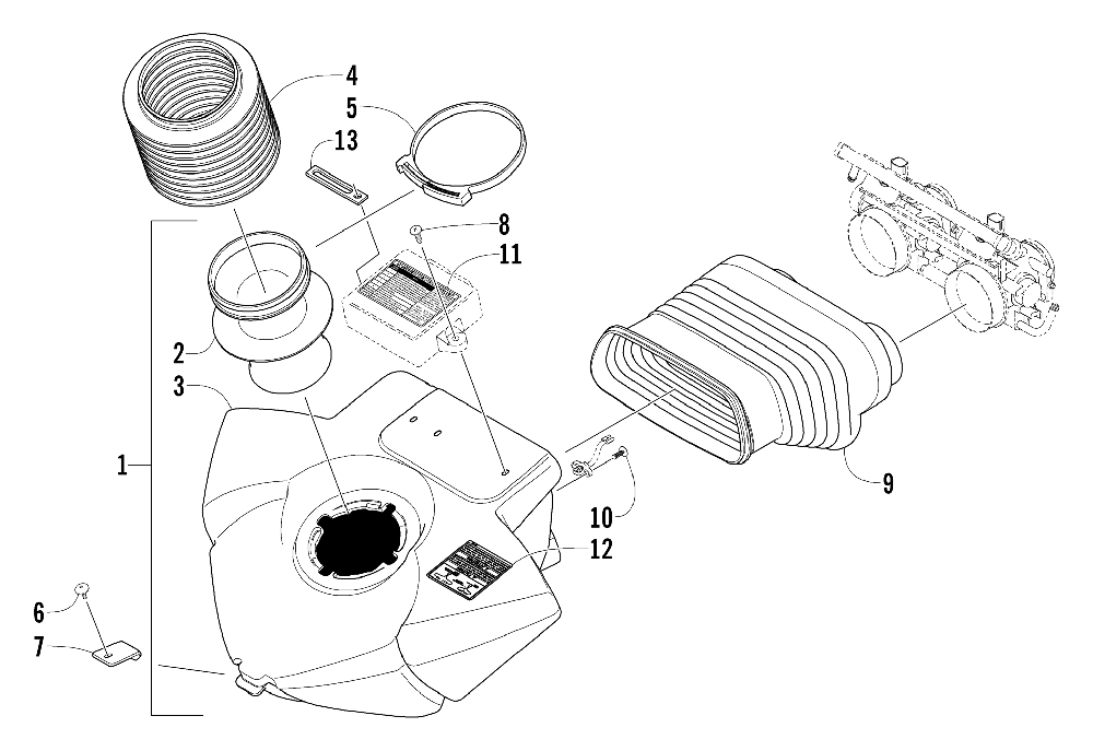 Air silencer assembly