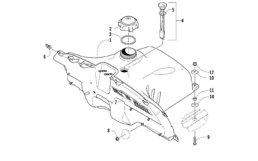 Gas tank assembly