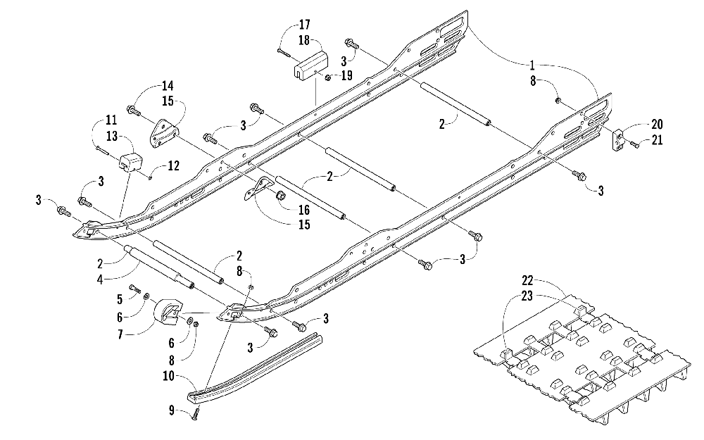 Slide rail and track assembly (ext)