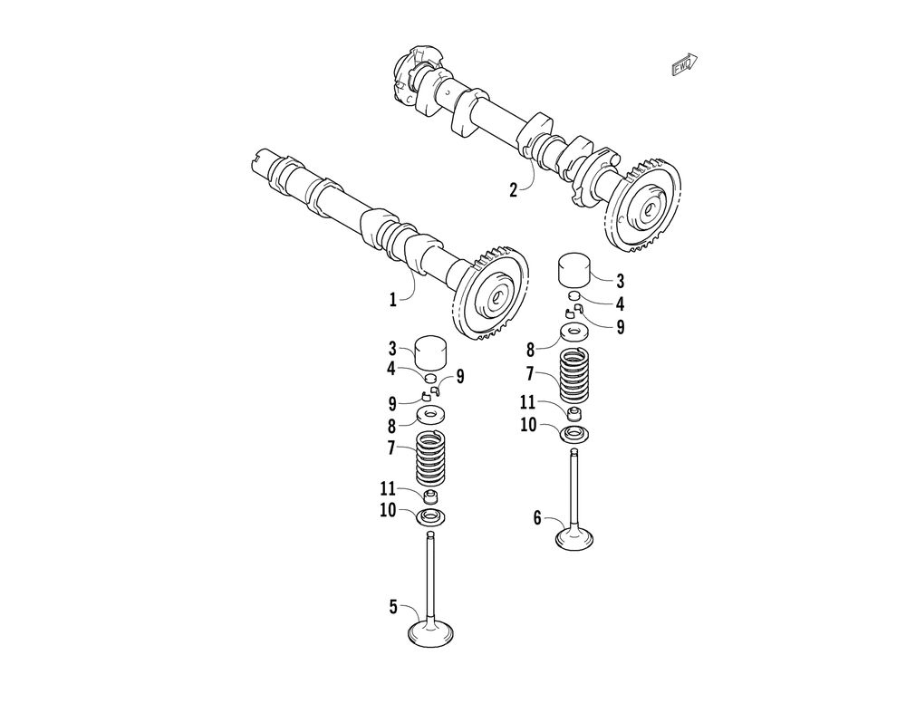 Camshaft_valve assembly