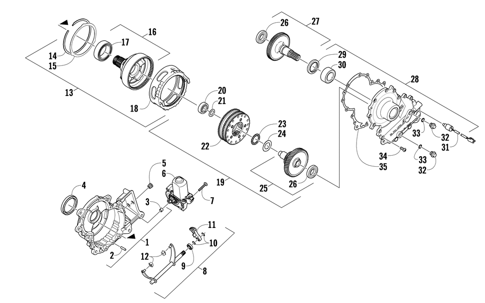 Gearcase assembly