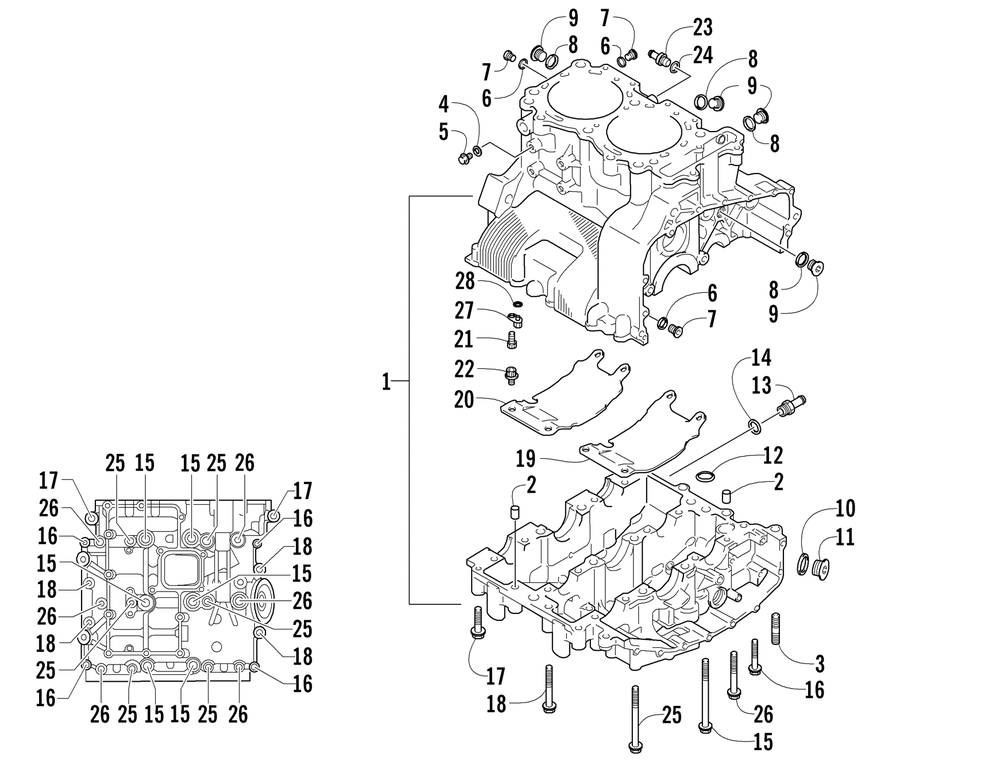 Crankcase assembly