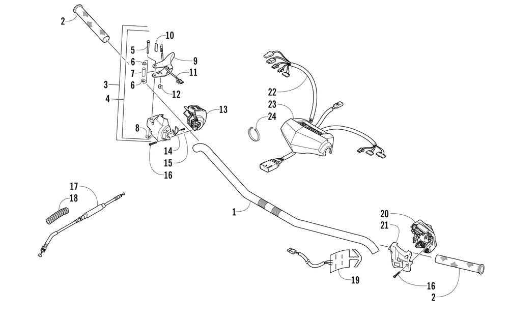 Handlebar and controls