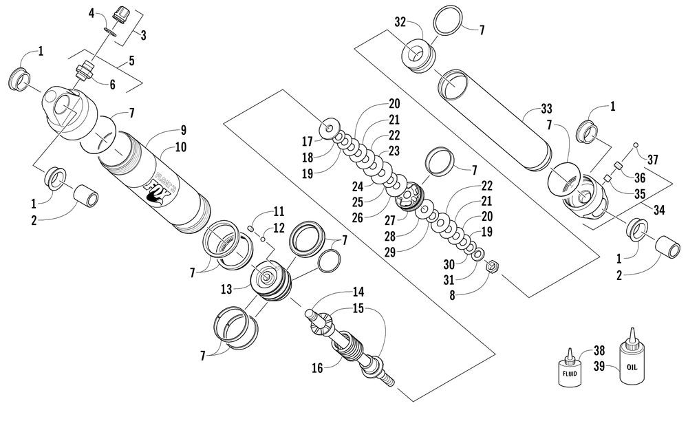 Front suspension shock absorber