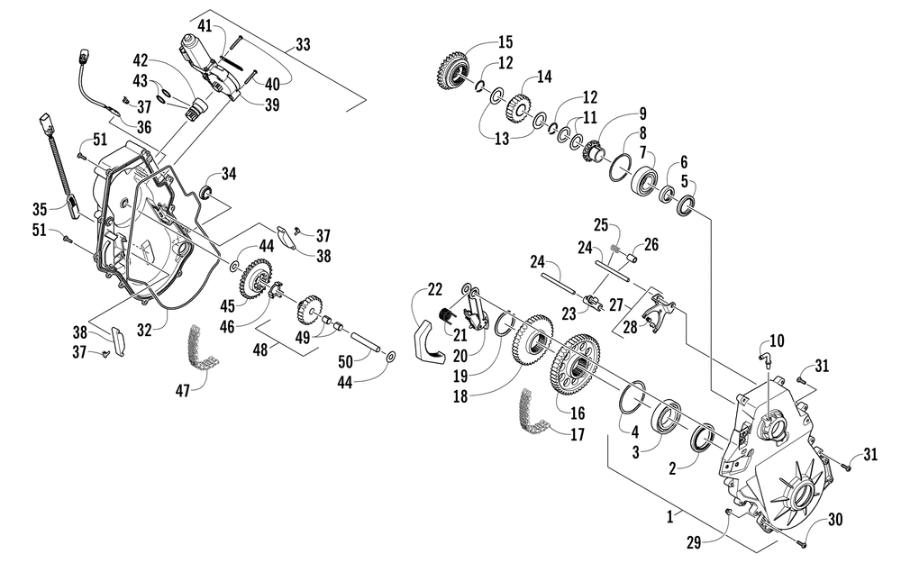 Chain case assembly