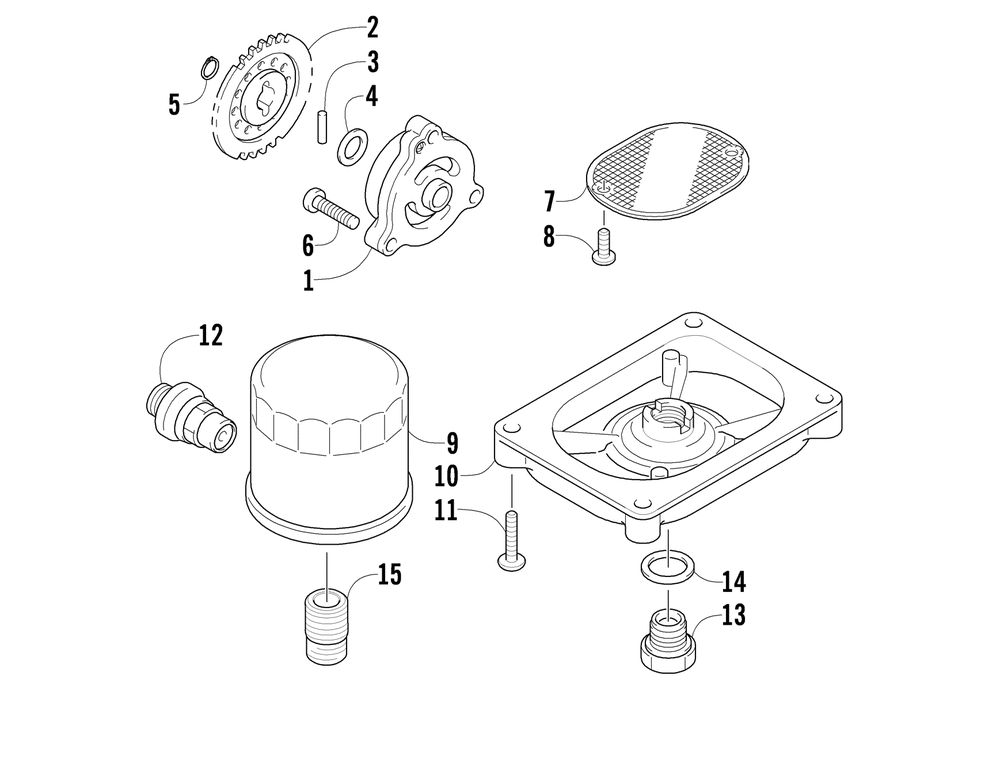 Oil filter_pump assembly