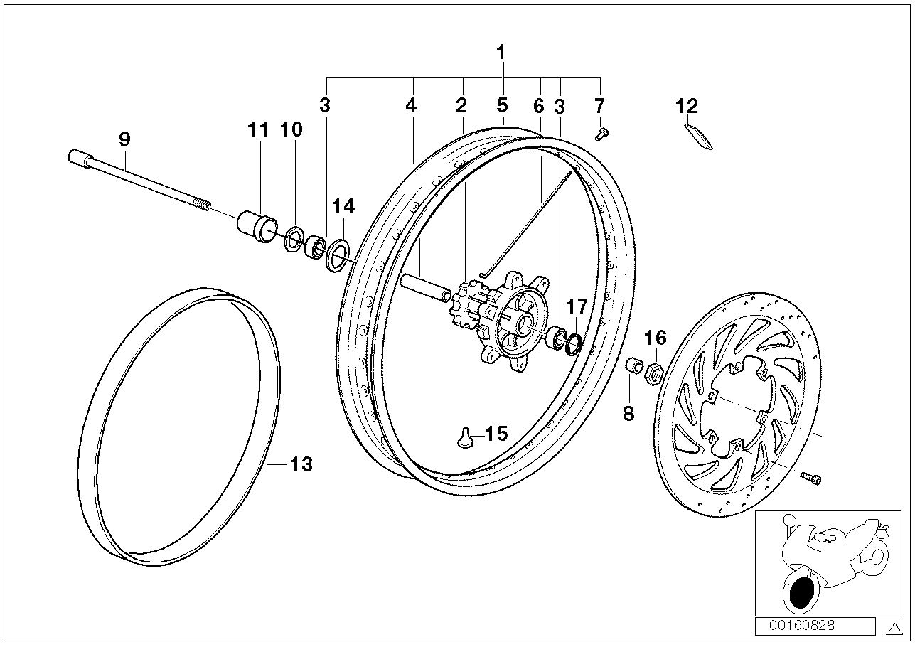 Spoke wheel front