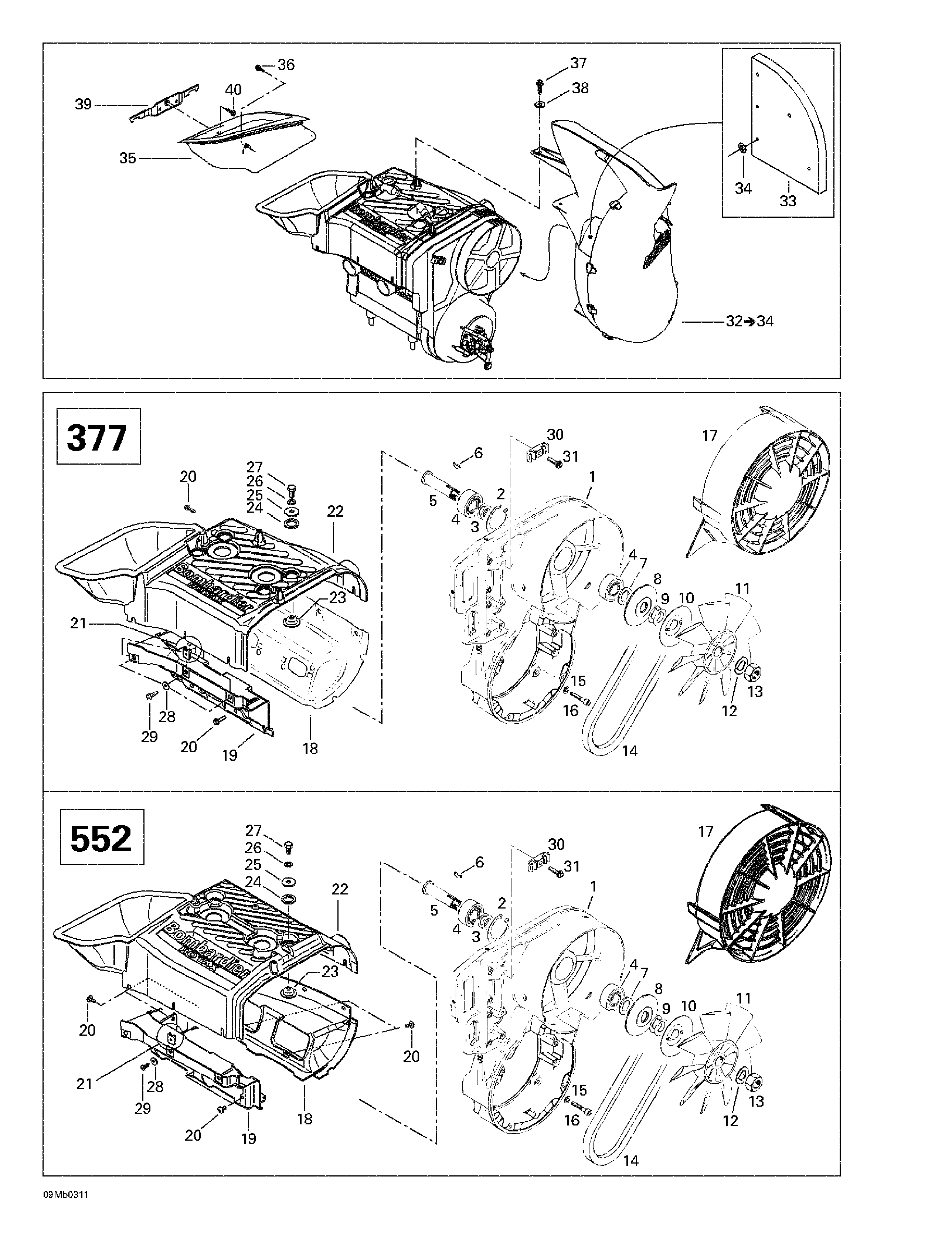 Cooling system and fan