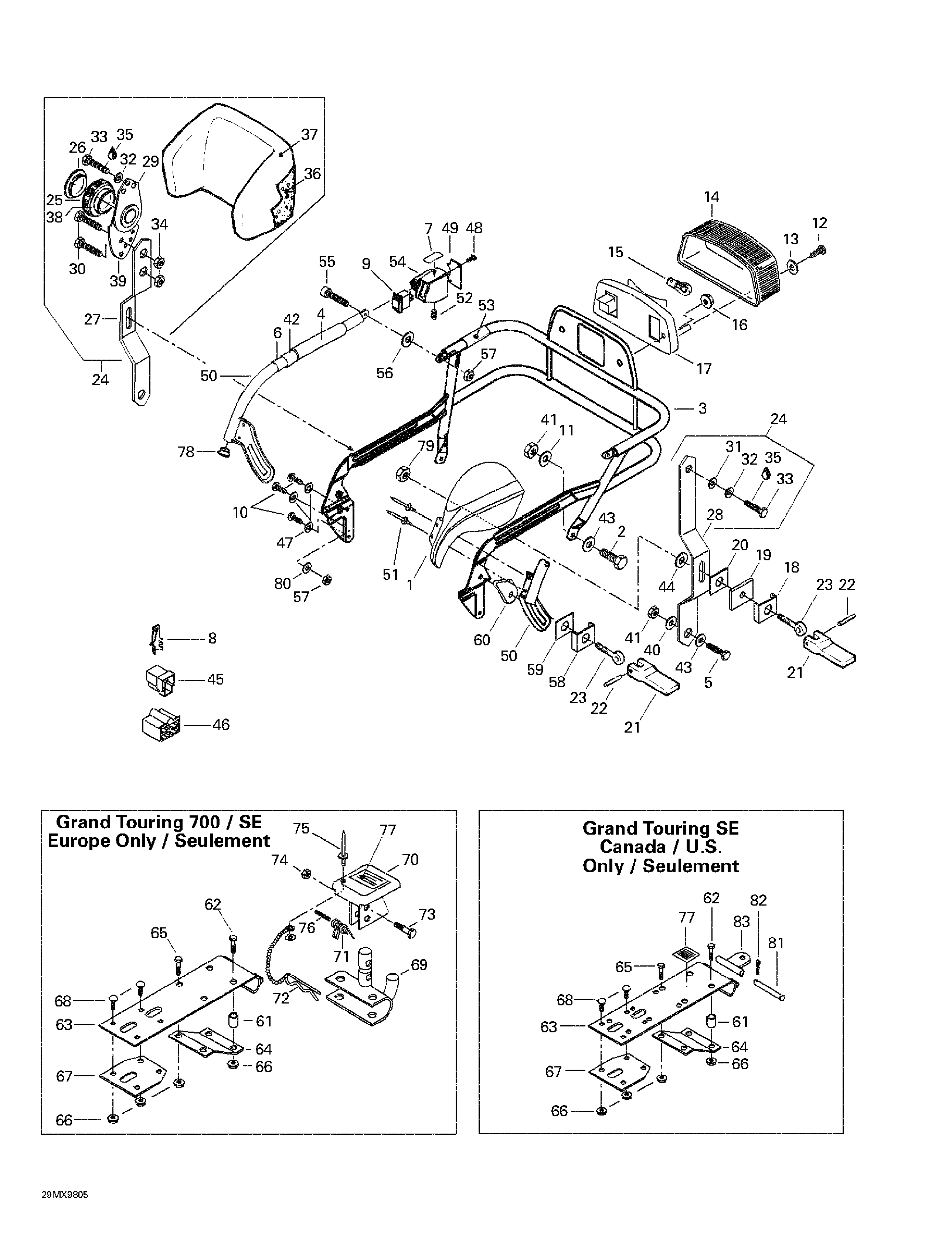 Luggage rack, hitch