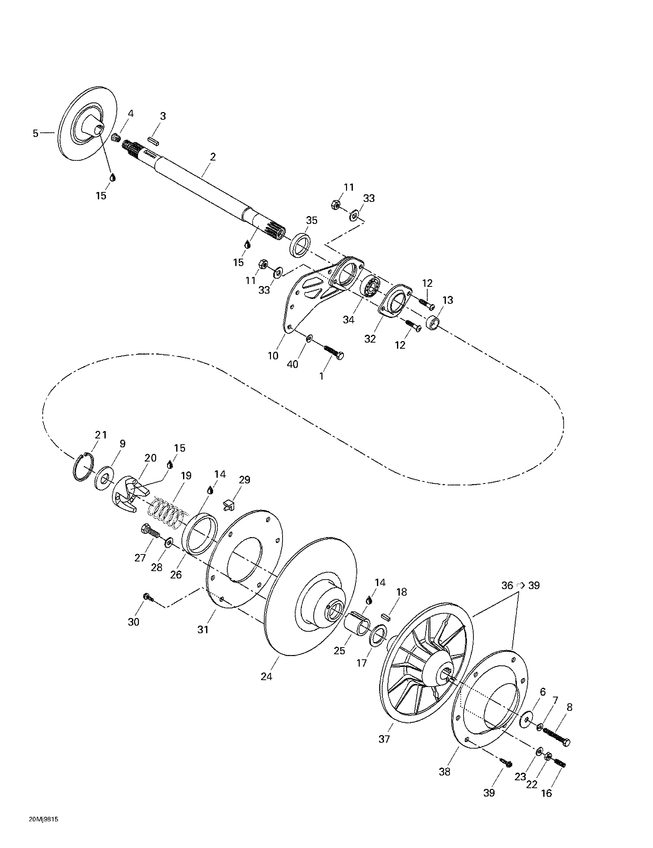 Driven pulley