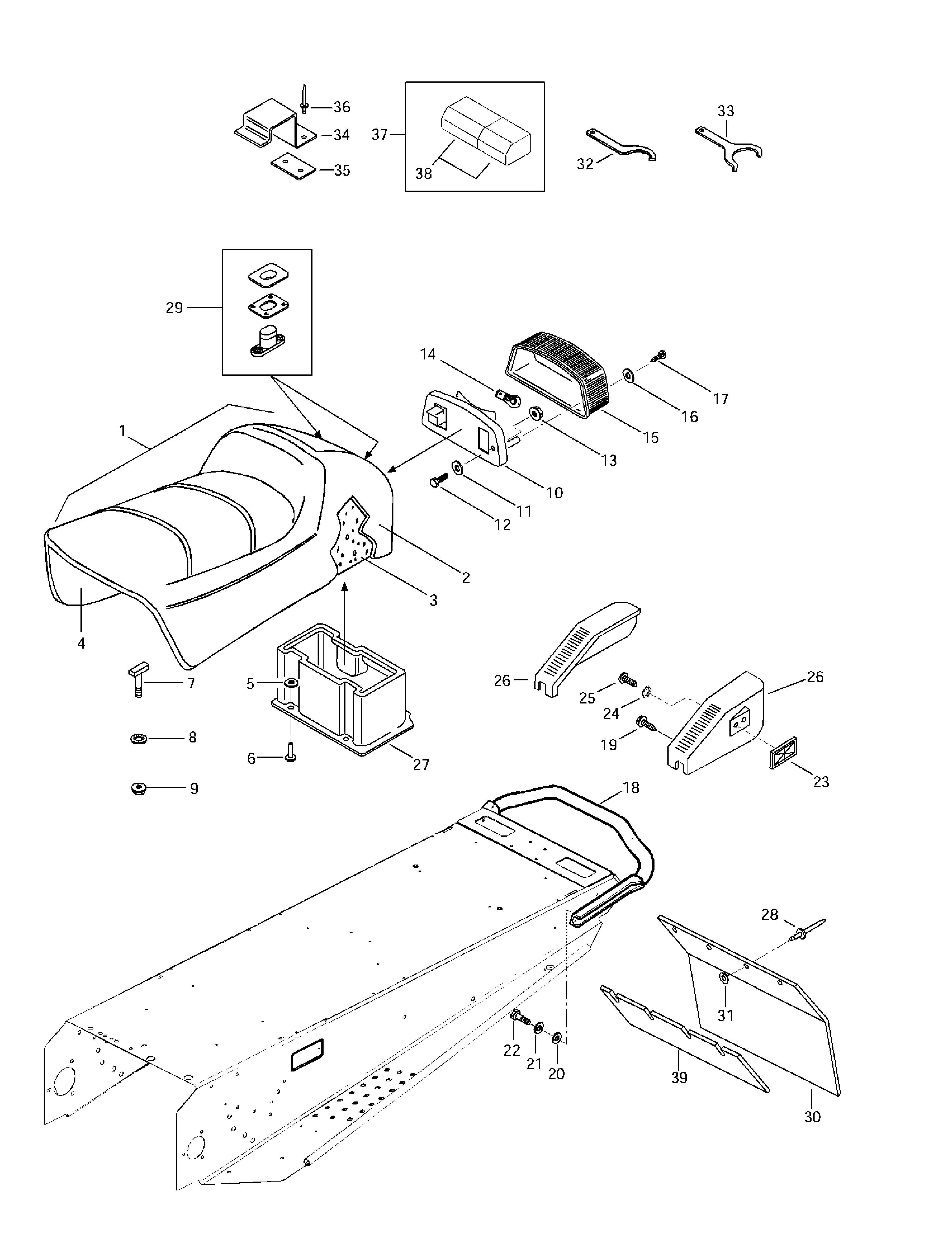 Seat and accessories