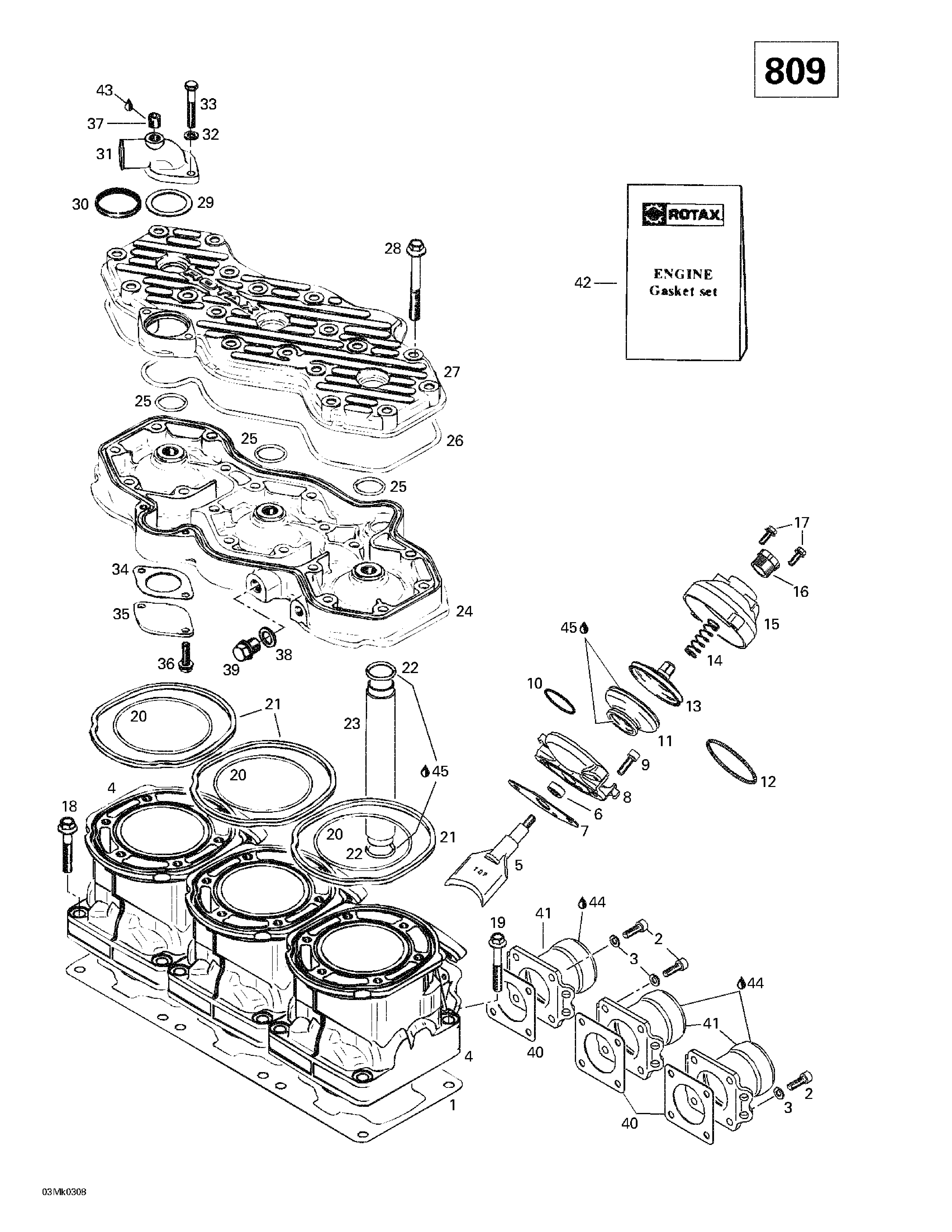 Cylinder, exhaust manifold