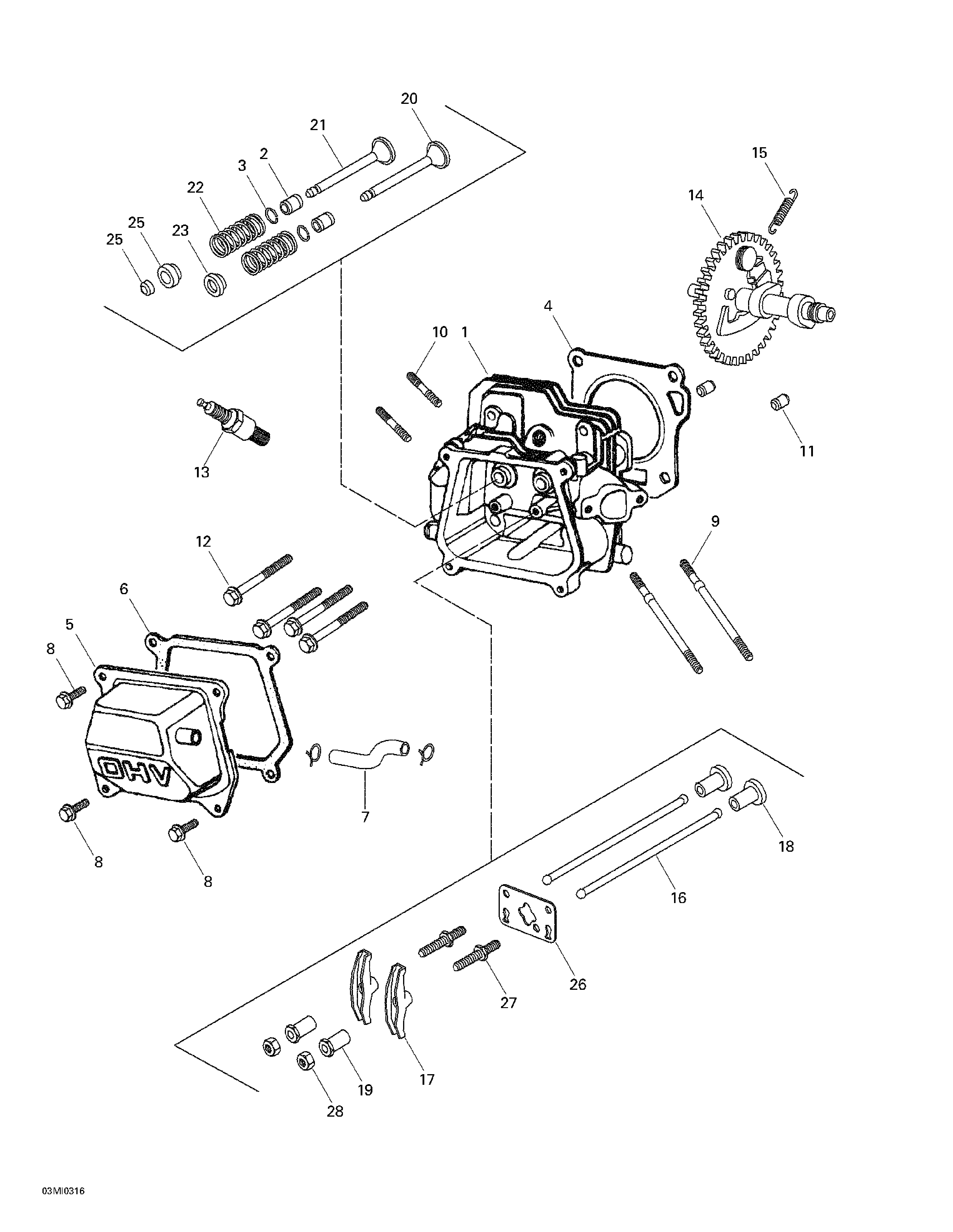 Cylinder head, camshaft