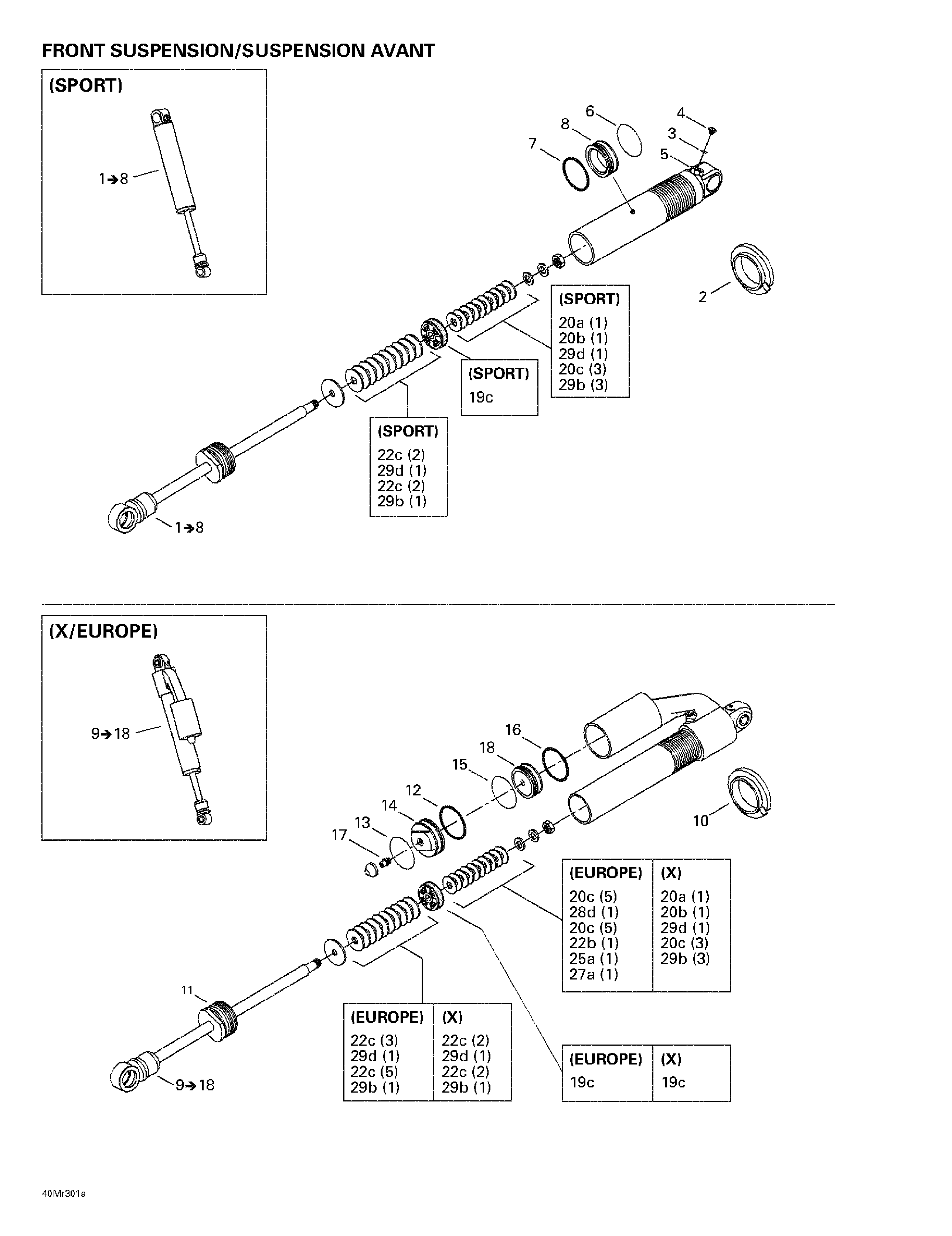 Front take apart shocks