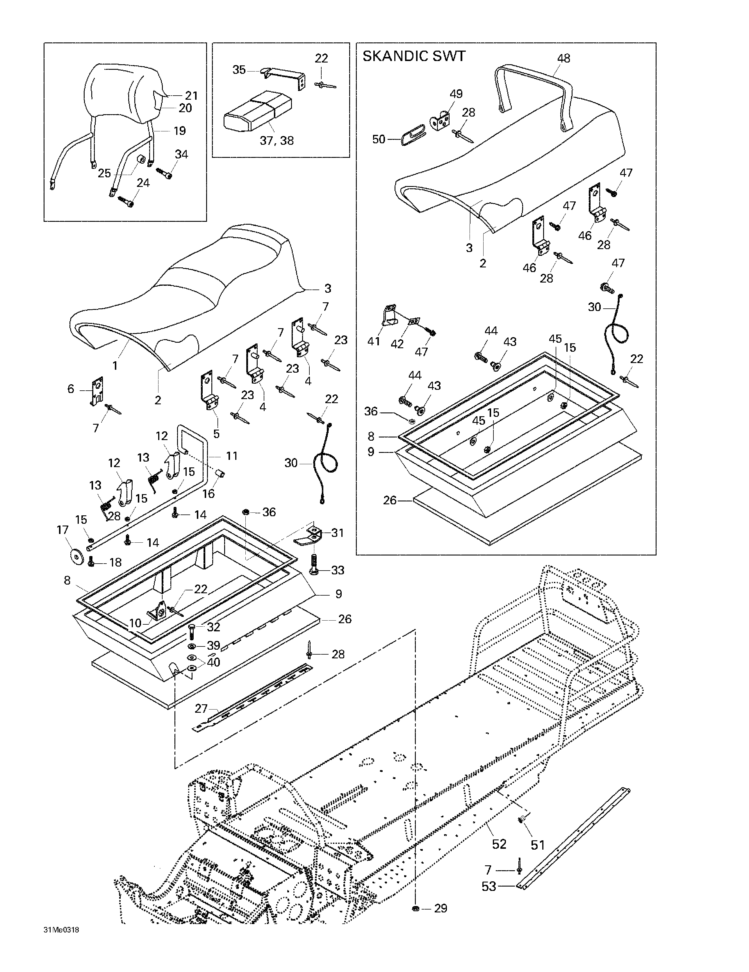 Cab, console, seat