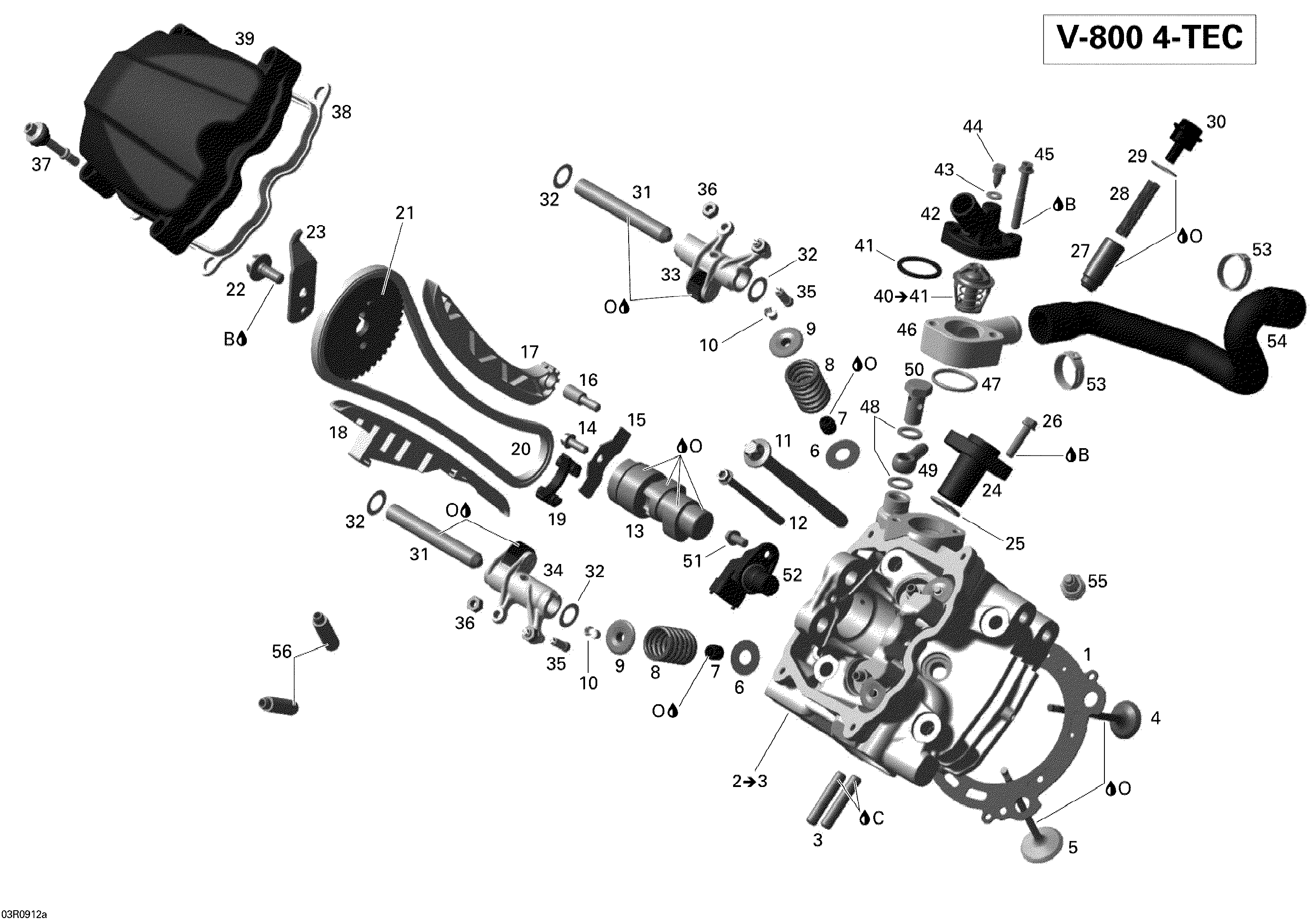 Cylinder head, front