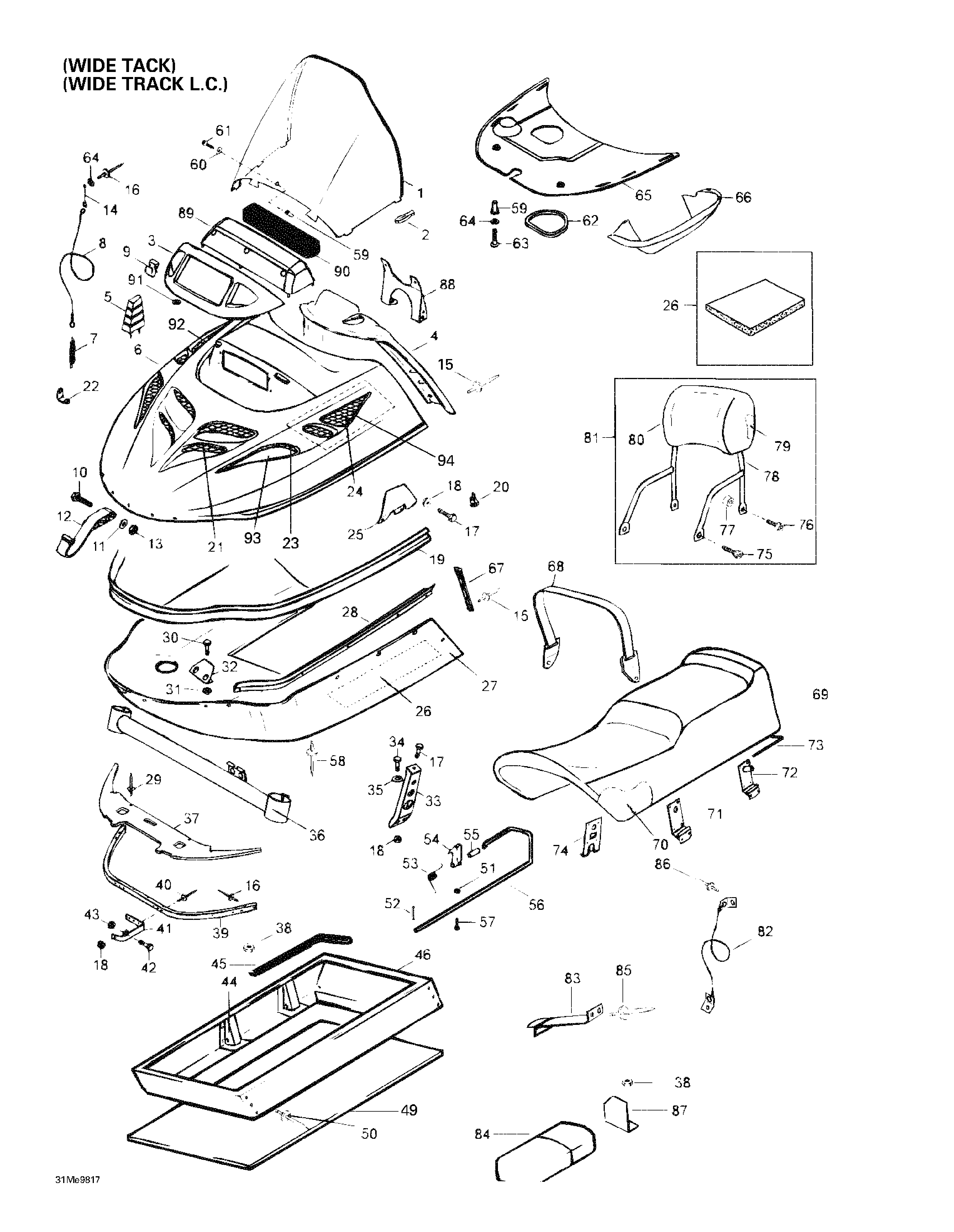 Cab, console, seat