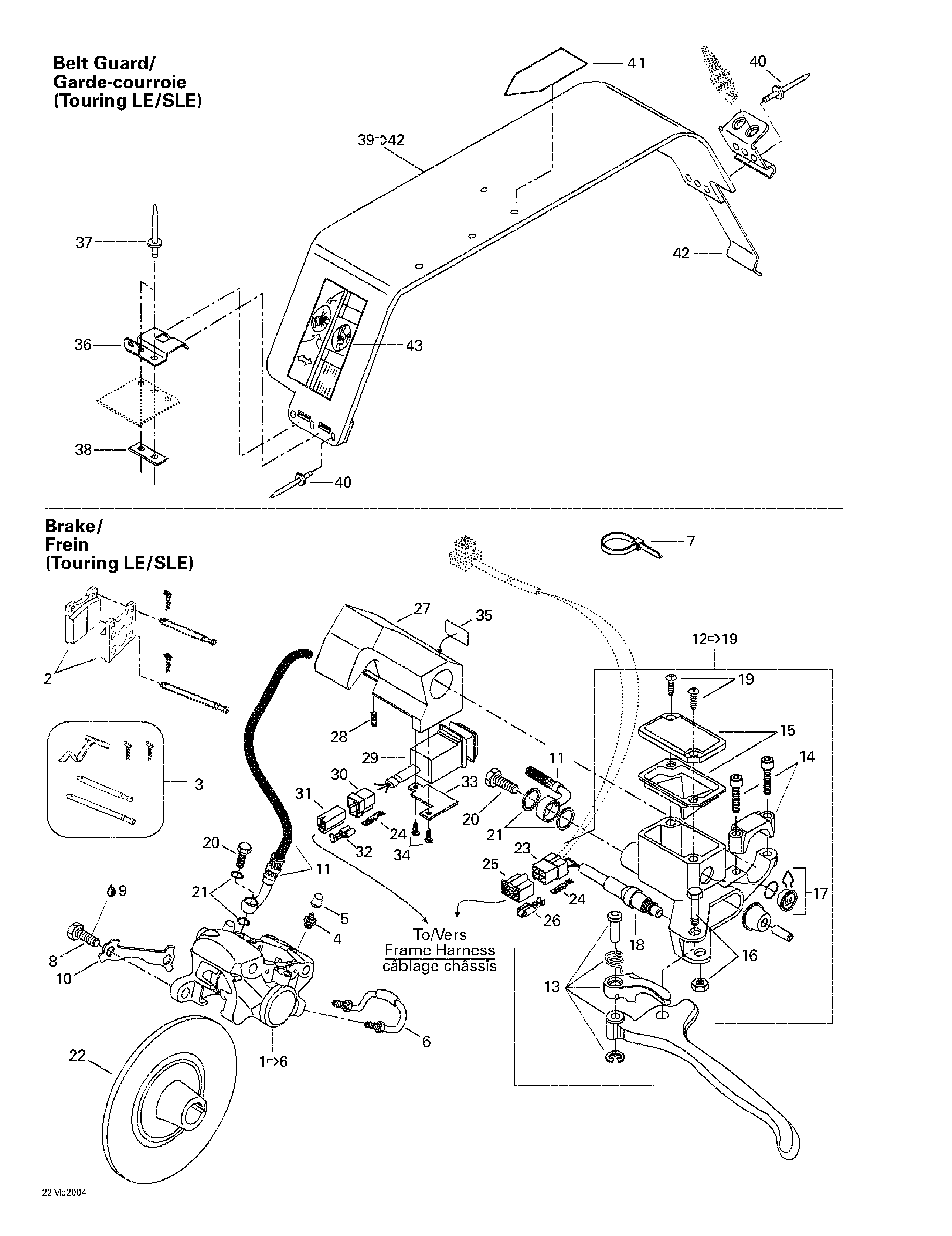 Hydraulic brake and belt guard