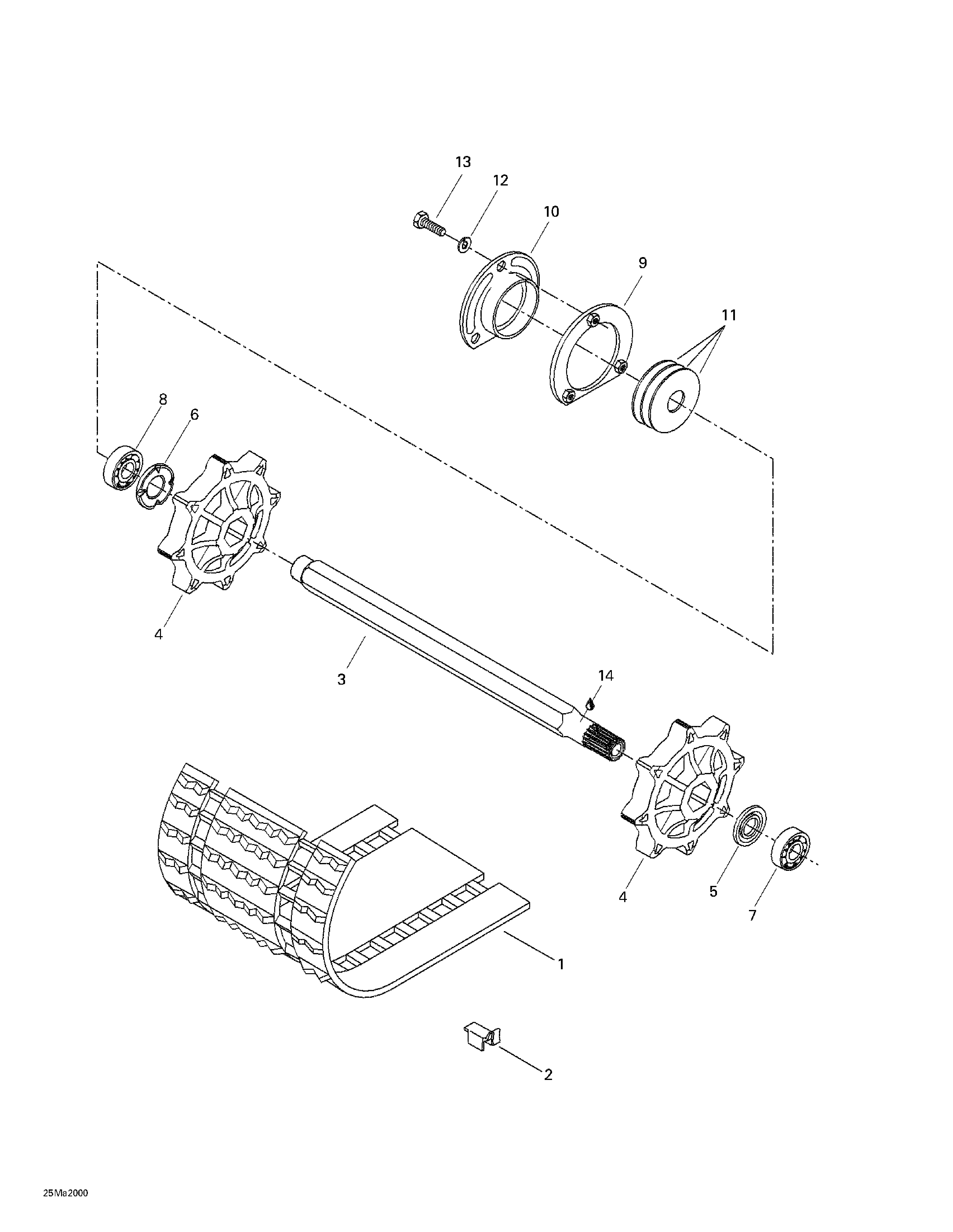 Drive axle and track