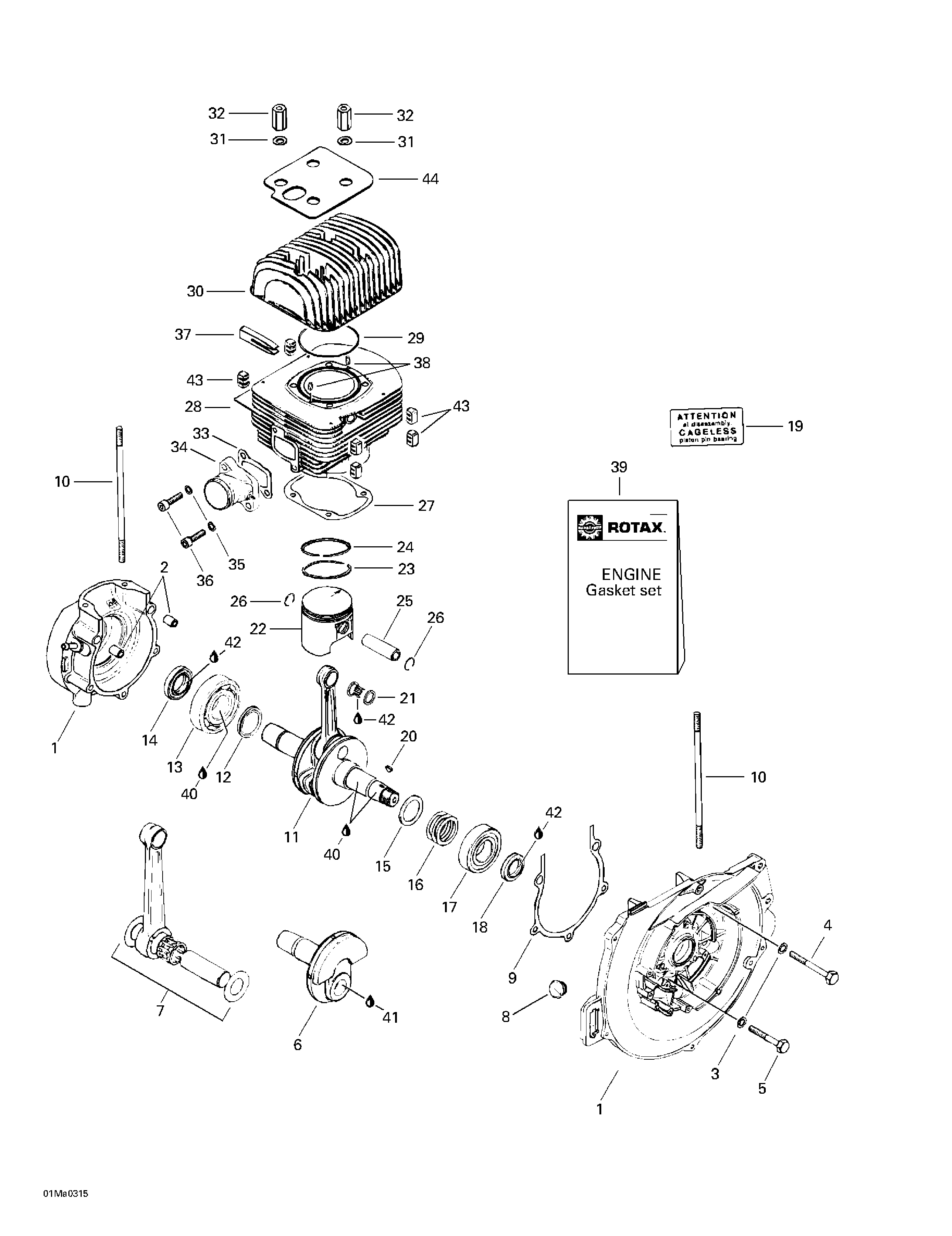 Crankcase and cylinder