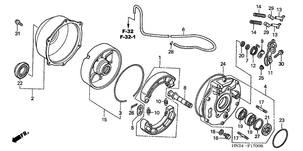 Rear brake panel