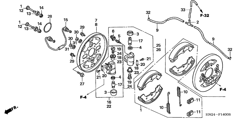 Front brake panel