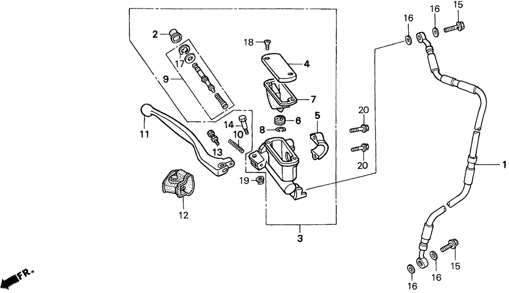 Fr. brake master cyl. 98-99