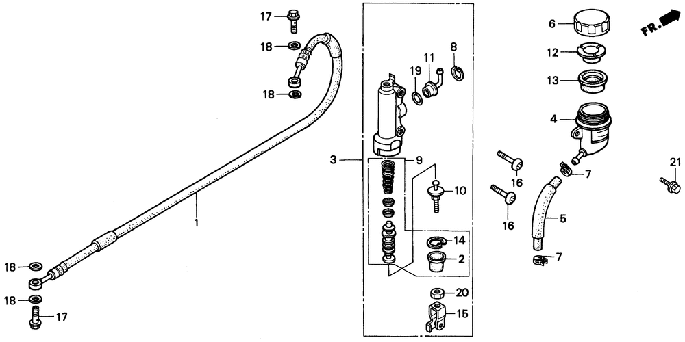 Rear brake mastercylinder