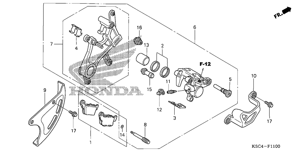 Rear brake caliper