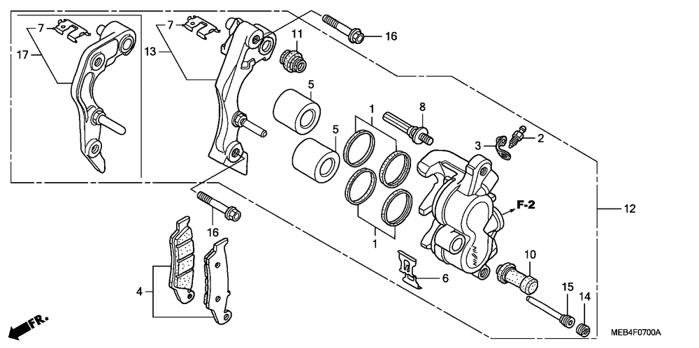 Front brake caliper