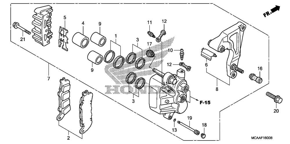 Rear brake caliper