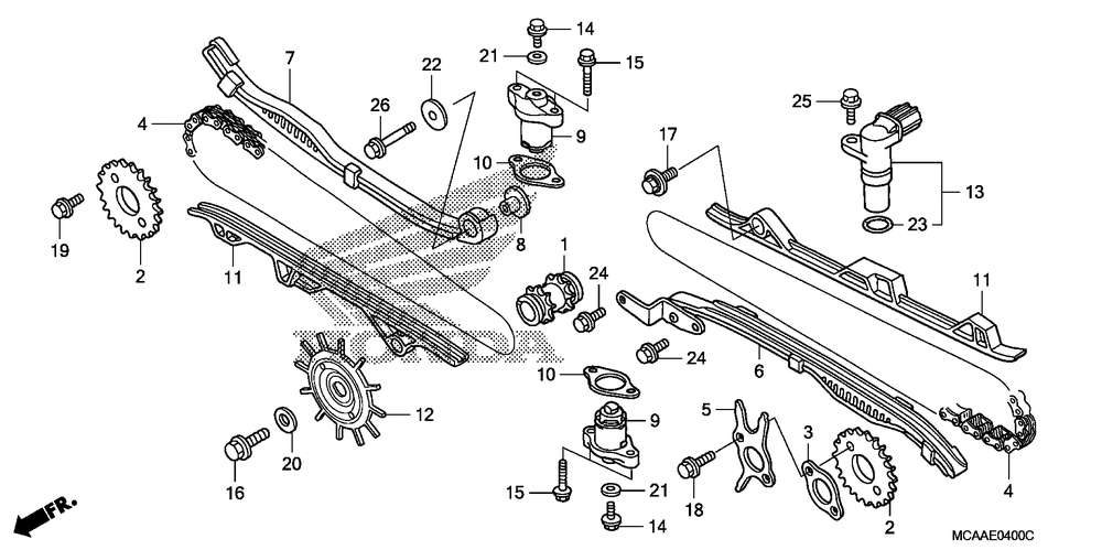 Cam chain & tensioner