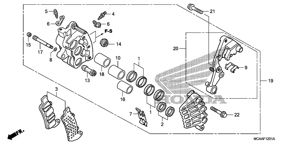 Right front brake caliper (abs)