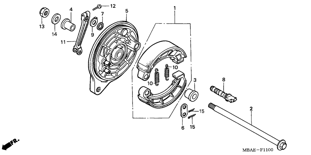 Rear brake panel