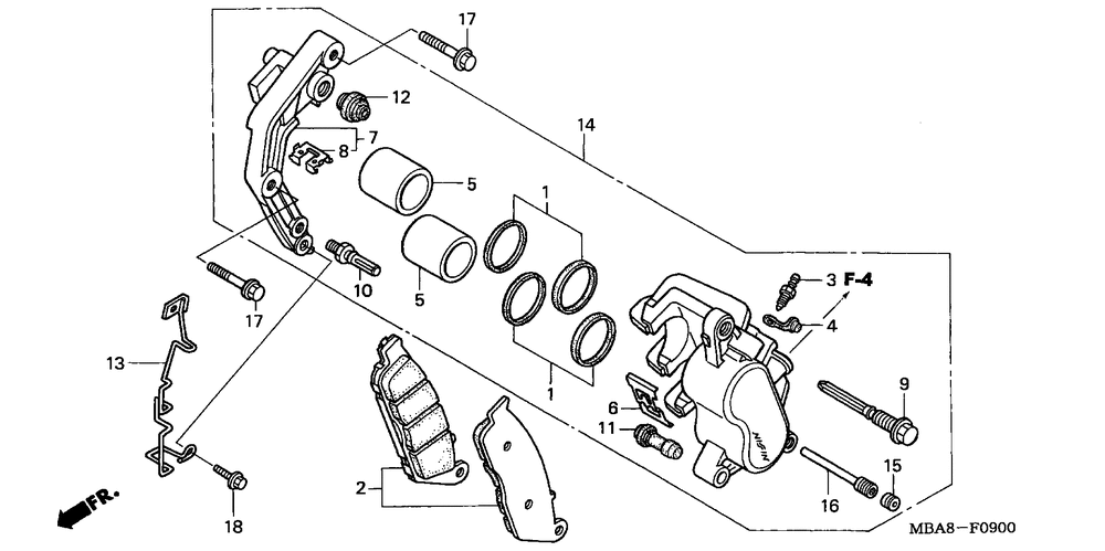 Front brake caliper