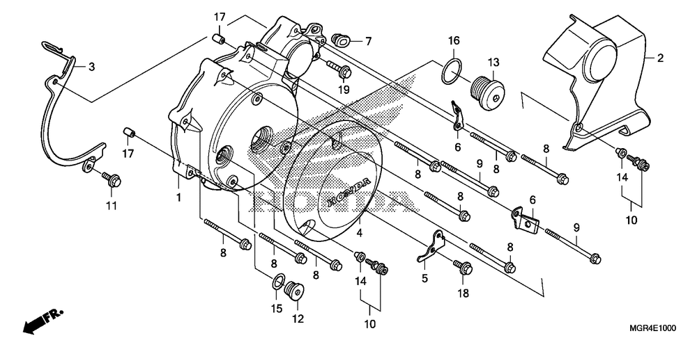 Left crankcase cover& alternator cover