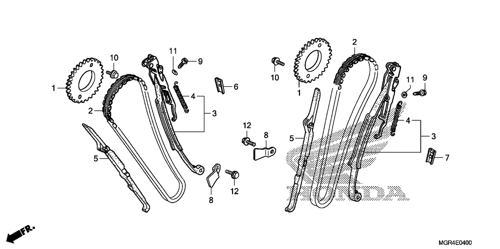 Cam chain & tensioner