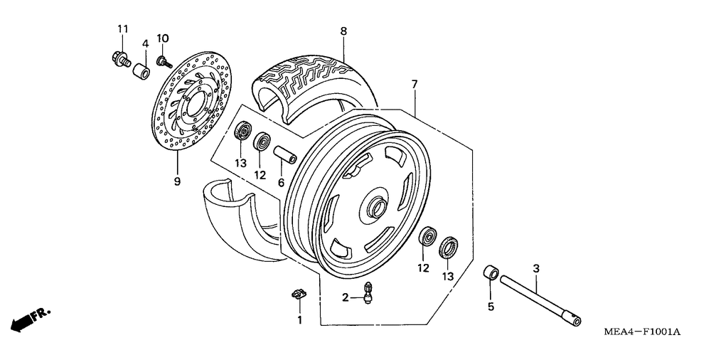 Front wheel (vtx1300r)