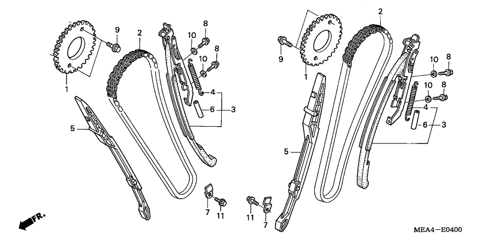 Cam chain & tensioner