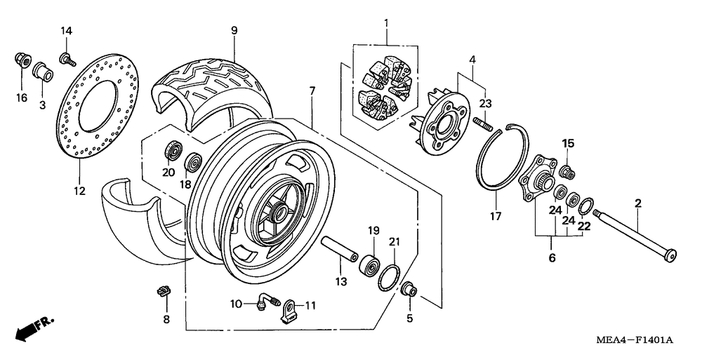 Rear wheel (vtx1300r)