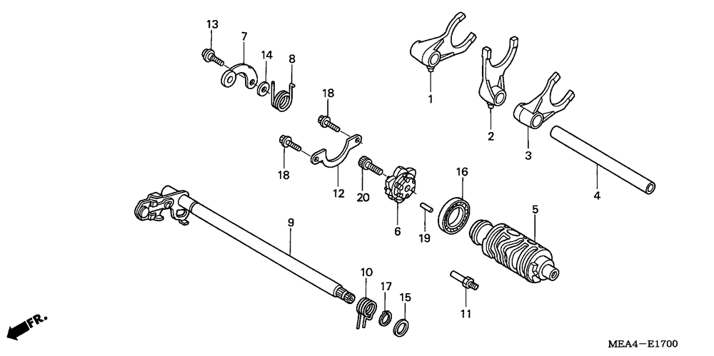 Gearshift drum