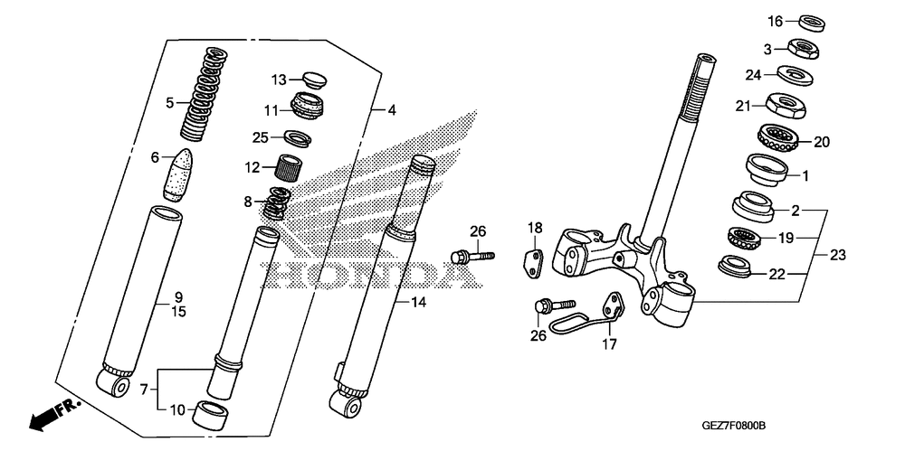 Front fork & front cushion