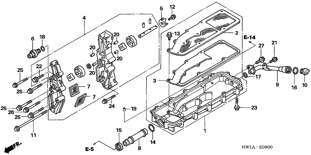 Oil pan & oil pump