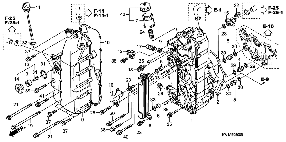 Oil tank cover & frontcover