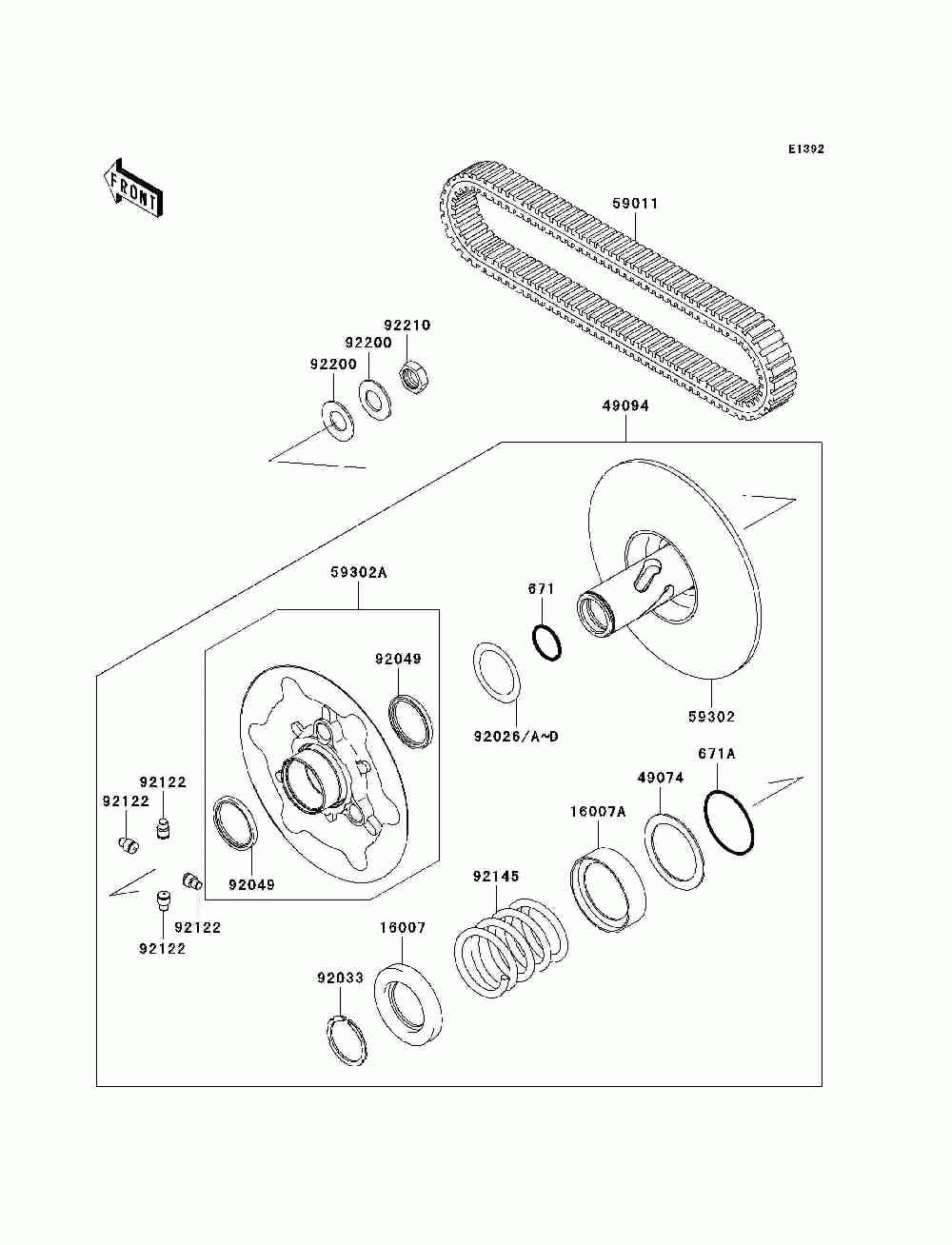 Driven converter_drive belt