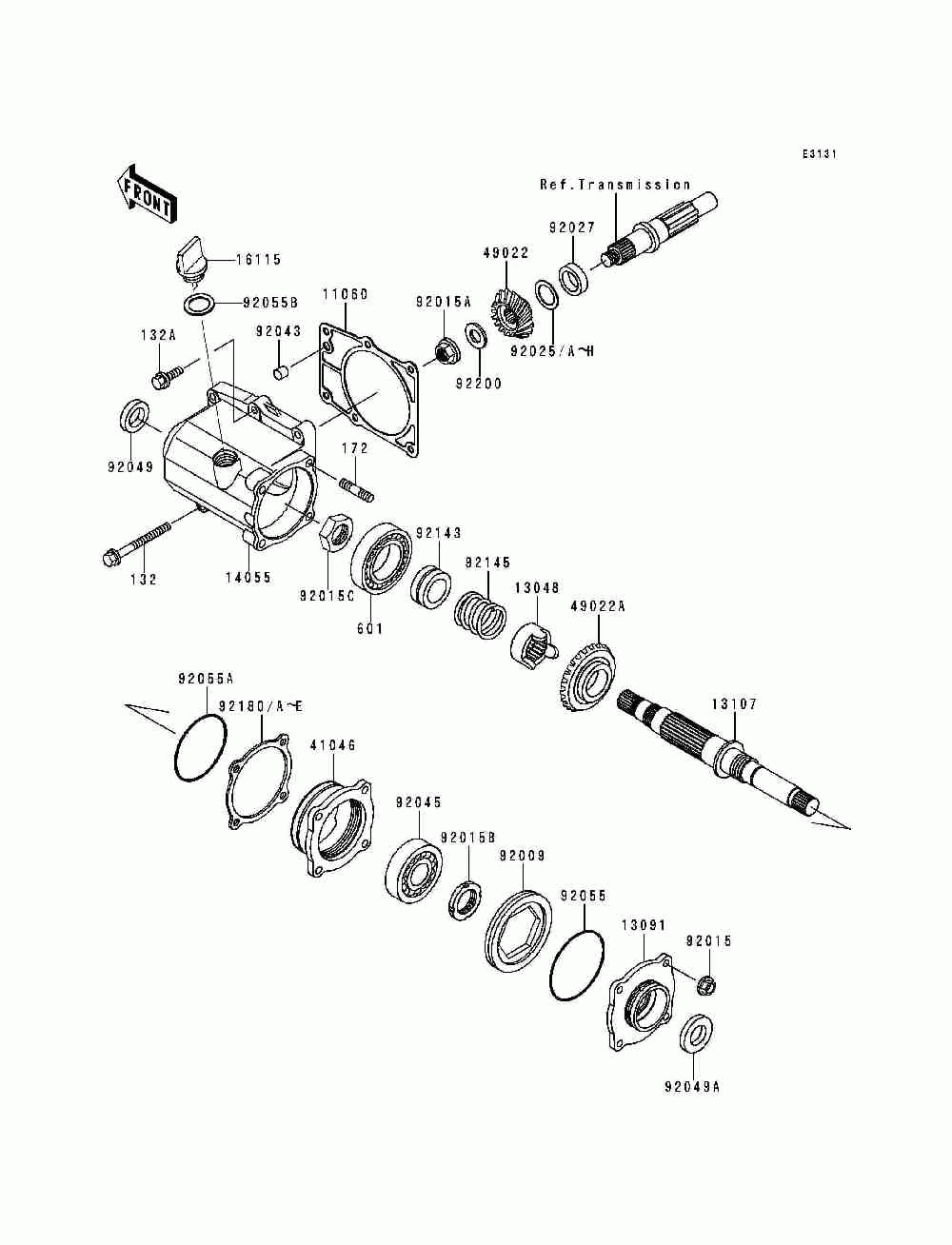 Front bevel gear