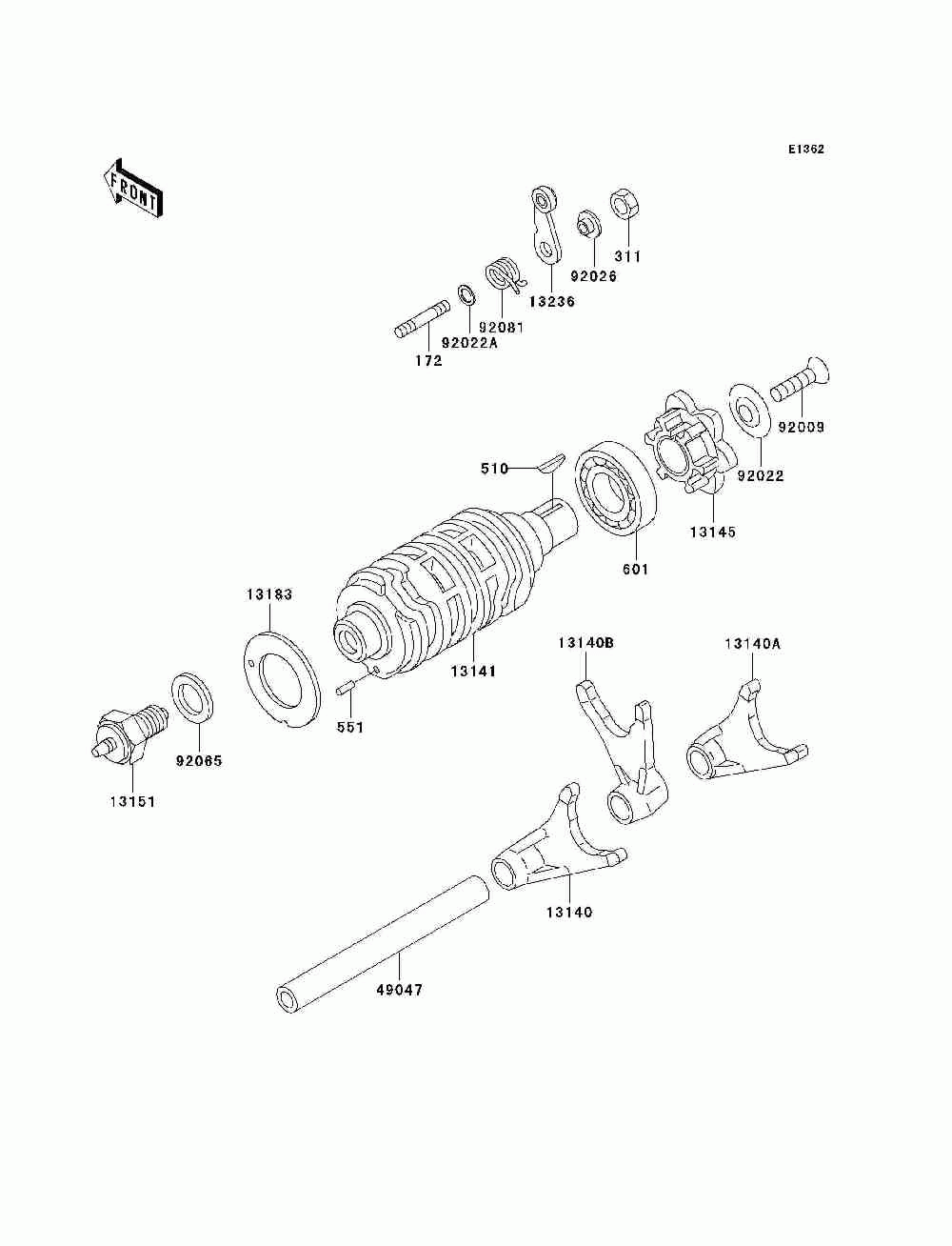 Gear change drum_shift fork(s)